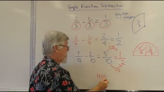 Math Fraction 04 Simple Subtraction