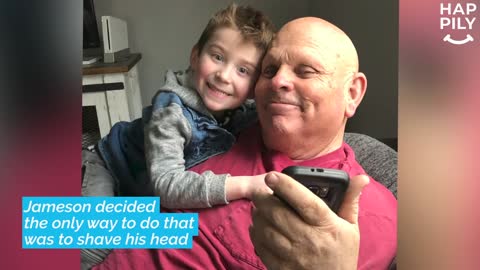 Adopted Boy Has Head Shaved To Look Like Father Figure Grandpa
