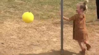 Toddler Tetherball Fail