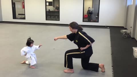 3 Year Old Taekwondo White Belt Reciting Student Creed