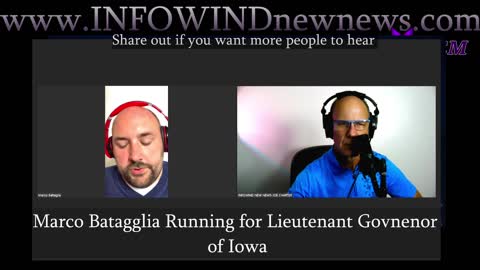 Iowa Governor Race Interview of Marco Battalia Running for Lieutenant Govenor #iowapolitics #iowa