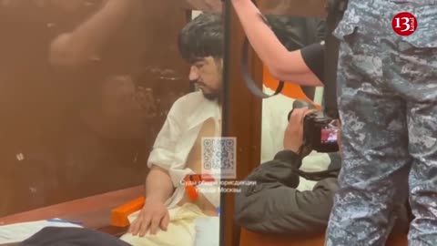 Moment of bringing people suspected of committing terrorism to court in Moscow