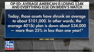 Under Biden, the average 401k plan is down