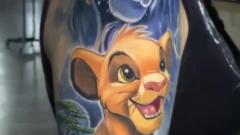 Artist Draws Mind-Blowing 'Lion King' Tattoo