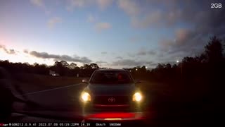 Shocking dashcam footage of car crash involving a young driver