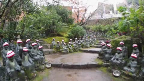 500 Buddhist Statues Staircase, Daisho in Temple