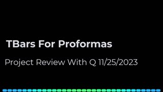 T-Bars For Proformas 11/25/2023