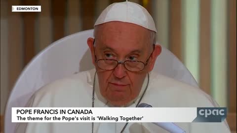 Pope Francis visits Sacred Heart Church of the First Peoples (with English interpretation)