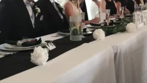 8 year old nails “That’s what she said” joke at wedding. The office