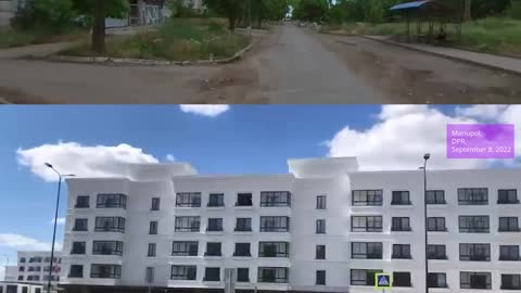 These are the new districts, new houses in Mariupol