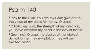 Psalm 140 Devotion