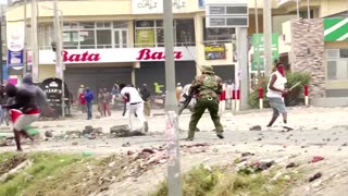 Kenyan police fire shots towards protesters