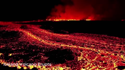 ***Night Sky Blazes as Icelandic Volcano Unleashes Fury ***