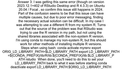 Fatal error unable to initialize JIT R 351 and RStudio 14463