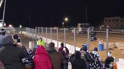 Truck Dropped From Crane For New Year's Celebration