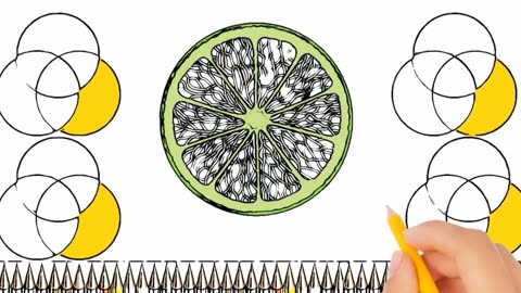 Fruit draw art painting colouring