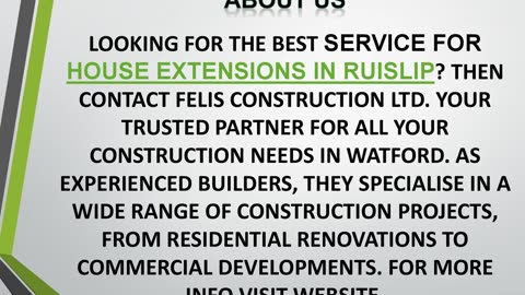 Best service for House Extensions in Ruislip