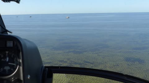 helicopter Ride over water