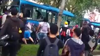 Buses vandalizados MÍO