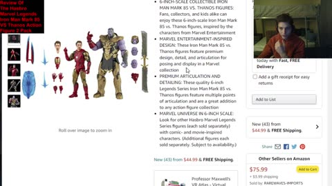Review Of The Hasbro Marvel Legends Iron Man Mark 85 VS Thanos Action Figure 2 Pack