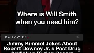 Jimmy Kimmel Jokes About Robert Downey Jr.’s Past Drug Addiction During Oscars