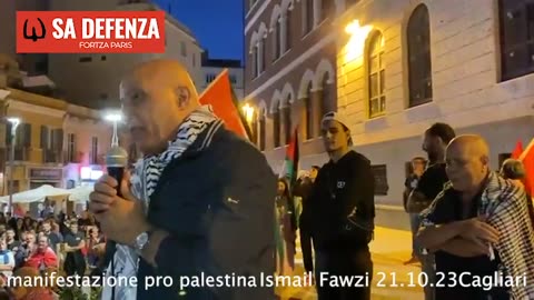 Cagliari 21.10.23 piazza Garibaldi pro Palestina
