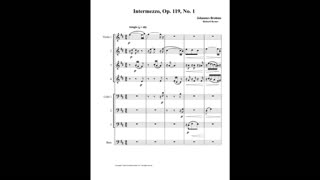 Johannes Brahms – Intermezzo, Op. 119, No. 1 (String Octet)