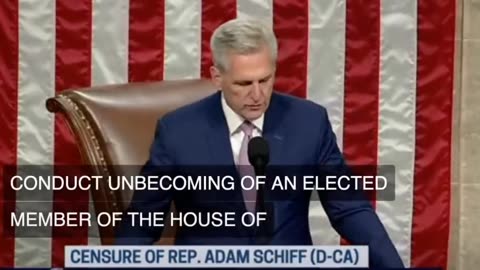 U.S. House censures Rep. Adam Schiff