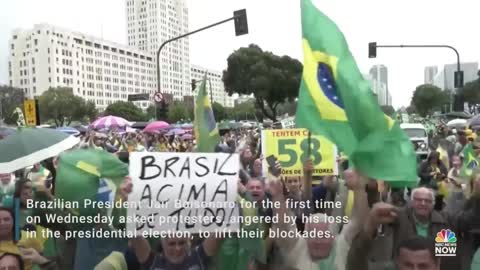 Brazil's Bolsonaro Tells Protesters To Lift Blockades