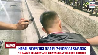 Habal rider tiklo sa ₱1.7-M dr0ga sa Pasig; 1K lang bawat delivery ang tinatanggap ng drüg courier