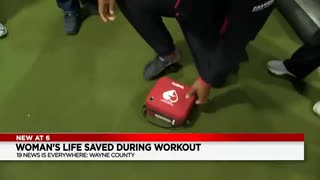 Woman saved by gym members after a 'Sudden Cardiac Arrest' while working out..