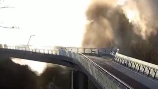 Video shows Russian cruise missile strike popular Kyiv footbridge | New York Post