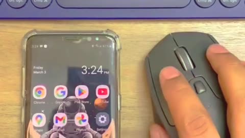 How to attached Mobile On wireless mouse and keyboard ⌨️