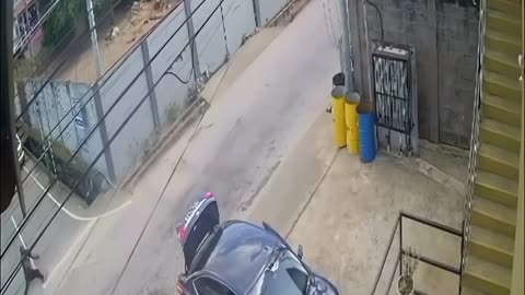 An unhinged man brings a knife to a car fight.
