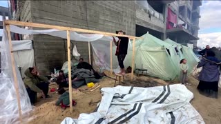 Displaced Gazans face winter in tents without basics