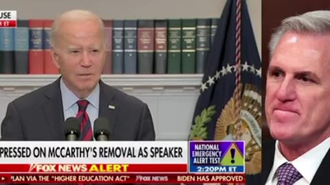 Excuse me ? Listen to Biden explain why he’s worried sick about Kevin McCarthy being removed!