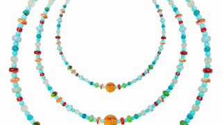 Natural turquoise and jasper roundle beads with Citrine Prehnite Larimar Apatite03