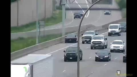 Scooter pursuit suspect tried to escape in a trucks trailer after going wrong way on the highway