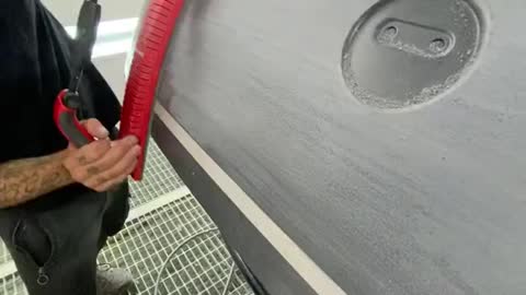 Automobile sheet metal polishing