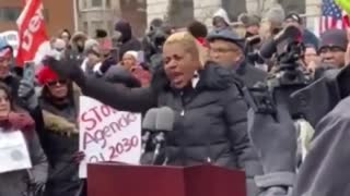 Firey Anti-Mandates Speech from Angry New York Woman