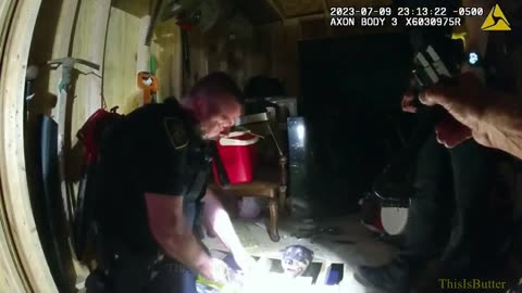 Body cam shows dog rescued by North Richland Hills police after she gets stuck under a shed