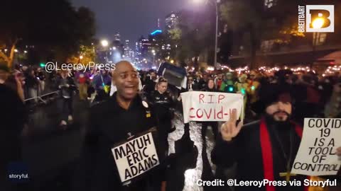 Anti-Mandate Activists Chant "F*ck Joe Biden!" at NYC Halloween Parade