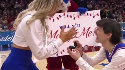 Sixers Dancer Gets Proposed To By Her Boyfriend During The Game