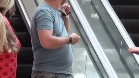 Touching Hands On Escalator Prank #shorts