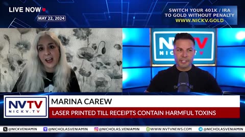 Marina Carew Discusses Laser Till Receipts Contain Toxins with Nicholas