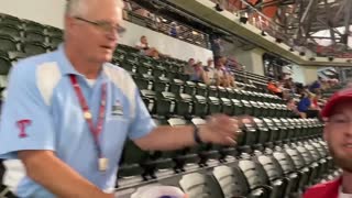 He was Kicked Out! Trumpster UNLEASHES Trump Won Sign at Baseball Game.