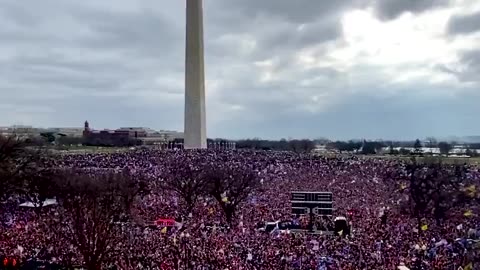 The crowd when Donald Trump spoke on Januray 6. 2021