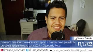 Governos de esquerda manifestam apoio a Castillo; nova presidente propõe antecipar eleição para 2024