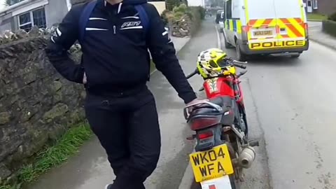 Road legal pit bike stopped by police