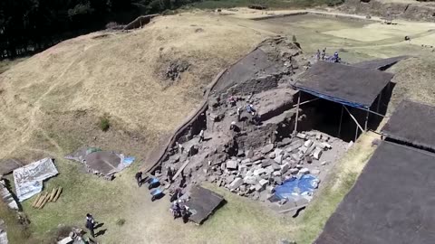 Ancient temple entrance in Peru found 'frozen in time'